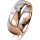 Ring 18 Karat Rotgold/950 Platin 7.0 mm poliert 3 Brillanten G vs Gesamt 0,070ct