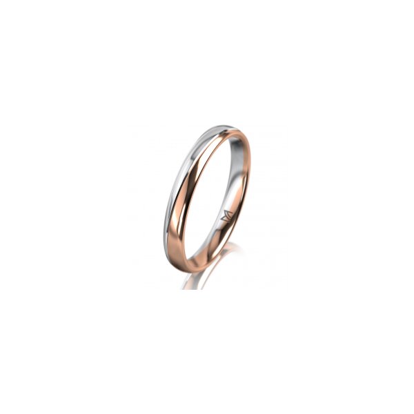 Ring 18 Karat Rotgold/950 Platin 3.0 mm poliert