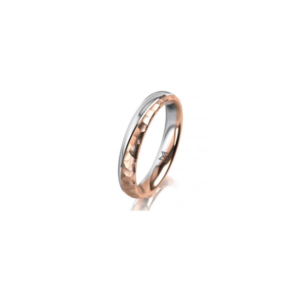 Ring 18 Karat Rotgold/950 Platin 3.5 mm diamantmatt