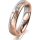 Ring 18 Karat Rotgold/950 Platin 4.5 mm sandmatt 5 Brillanten G vs Gesamt 0,045ct
