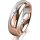 Ring 18 Karat Rotgold/950 Platin 5.5 mm poliert 1 Brillant G vs 0,025ct