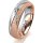 Ring 18 Karat Rotgold/950 Platin 5.5 mm kreismatt 5 Brillanten G vs Gesamt 0,045ct