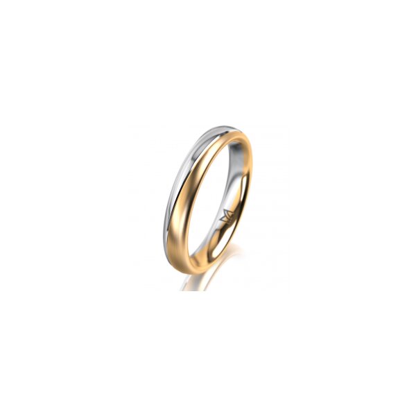 Ring 18 Karat Gelbgold/950 Platin 3.5 mm längsmatt