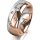 Ring 18 Karat Rotgold/950 Platin 7.0 mm poliert 5 Brillanten G vs Gesamt 0,095ct