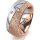 Ring 18 Karat Rotgold/950 Platin 8.0 mm kristallmatt 3 Brillanten G vs Gesamt 0,080ct