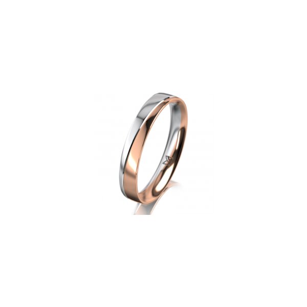 Ring 18 Karat Rotgold/950 Platin 3.5 mm poliert