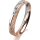 Ring 18 Karat Rotgold/950 Platin 3.5 mm kristallmatt 1 Brillant G vs 0,025ct