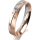 Ring 18 Karat Rotgold/950 Platin 4.0 mm sandmatt 3 Brillanten G vs Gesamt 0,030ct