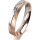 Ring 18 Karat Rotgold/950 Platin 4.0 mm sandmatt 4 Brillanten G vs Gesamt 0,020ct