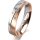 Ring 18 Karat Rotgold/950 Platin 4.5 mm längsmatt 3 Brillanten G vs Gesamt 0,035ct