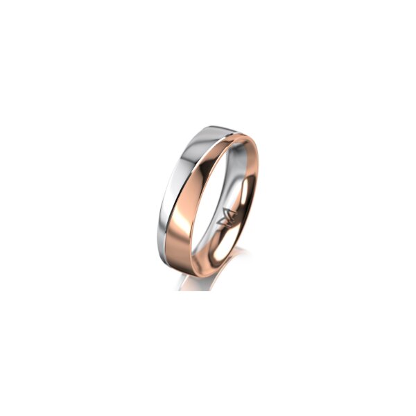 Ring 18 Karat Rotgold/950 Platin 5.0 mm poliert