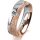 Ring 18 Karat Rotgold/950 Platin 5.5 mm kristallmatt 1 Brillant G vs 0,090ct