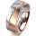 Ring 18 Karat Rotgold/950 Platin 7.0 mm längsmatt 1 Brillant G vs 0,025ct