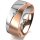 Ring 18 Karat Rotgold/950 Platin 8.0 mm längsmatt 1 Brillant G vs 0,025ct