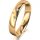 Ring 14 Karat Gelbgold Profil 1574 4.0 mm poliert 3 Brillanten G vs Gesamt 0,030ct Fassbild 0303