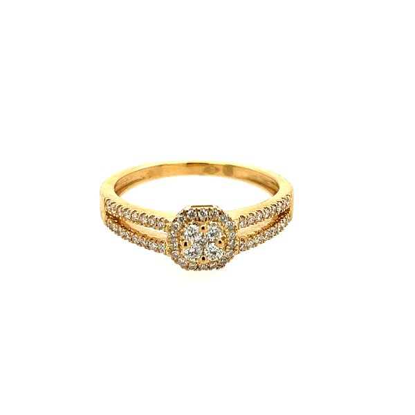 Ring 18 Karat Gelbgold 0,33ct Brillanten G si