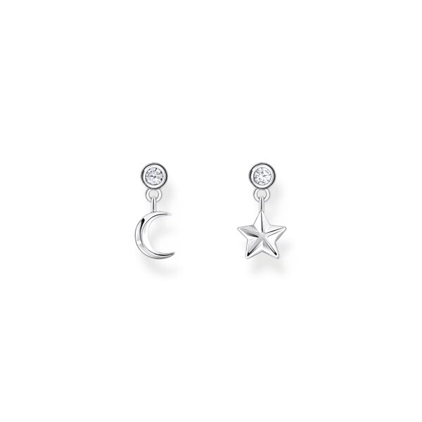 Ohrschmuck 925 Silber Mond & Stern