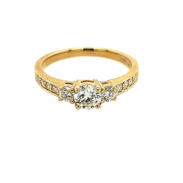 Ring 14 Karat Gelbgold Brillanten 0,80ct G si