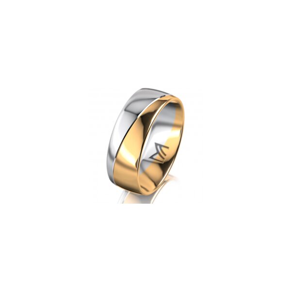 Ring 14 Karat Gelb-/Weissgold 7.0 mm poliert