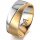 Ring 14 Karat Gelb-/Weissgold 8.0 mm sandmatt