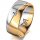 Ring 14 Karat Gelb-/Weissgold 8.0 mm poliert 1 Brillant G vs 0,050ct