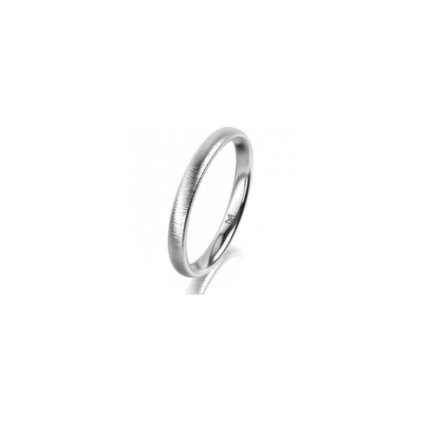 Ring 14 Karat Weissgold 2.5 mm sandmatt