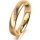 Ring 14 Karat Gelbgold 4.0 mm längsmatt 4 Brillanten G vs Gesamt 0,020ct