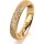 Ring 18 Karat Gelbgold 4.0 mm kristallmatt 5 Brillanten G vs Gesamt 0,035ct