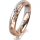 Ring 14 Karat Rot-/Weissgold 4.0 mm diamantmatt 4 Brillanten G vs Gesamt 0,020ct