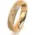 Ring 18 Karat Gelbgold 4.5 mm kristallmatt 5 Brillanten G vs Gesamt 0,045ct