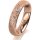 Ring 14 Karat Rotgold 4.5 mm kristallmatt 5 Brillanten G vs Gesamt 0,045ct