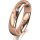 Ring 18 Karat Rotgold 4.5 mm poliert 3 Brillanten G vs Gesamt 0,035ct