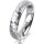 Ring 14 Karat Weissgold 4.5 mm diamantmatt