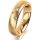 Ring 18 Karat Gelbgold 5.0 mm sandmatt 3 Brillanten G vs Gesamt 0,040ct