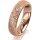 Ring 14 Karat Rotgold 5.0 mm kristallmatt 5 Brillanten G vs Gesamt 0,055ct