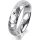 Ring 14 Karat Weissgold 5.0 mm diamantmatt 1 Brillant G vs 0,025ct