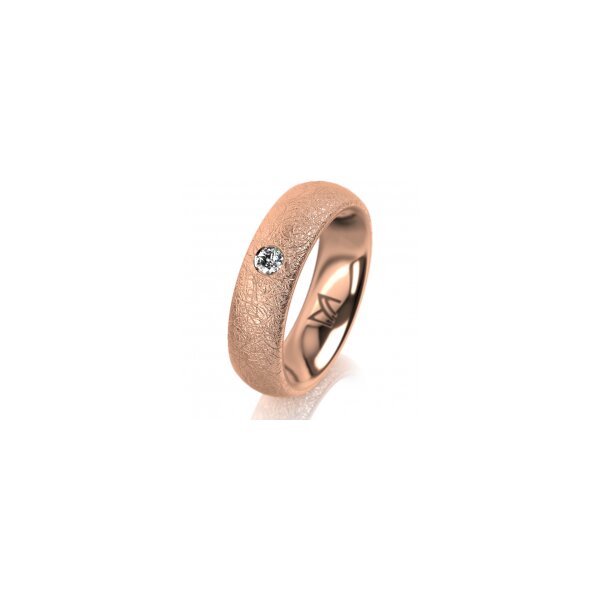 Ring 18 Karat Rotgold 5.5 mm kreismatt 1 Brillant G vs 0,065ct