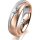 Ring 14 Karat Rot-/Weissgold 5.5 mm sandmatt 1 Brillant G vs 0,065ct