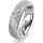 Ring 18 Karat Weissgold 5.5 mm kristallmatt 3 Brillanten G vs Gesamt 0,050ct