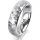 Ring 18 Karat Weissgold 5.5 mm diamantmatt 3 Brillanten G vs Gesamt 0,050ct