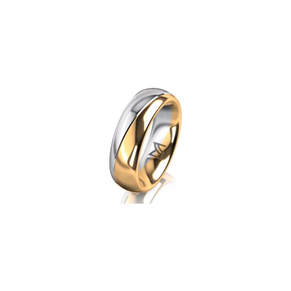 Ring 18 Karat Gelb-/Weissgold 6.0 mm poliert