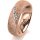 Ring 14 Karat Rotgold 6.0 mm kristallmatt 5 Brillanten G vs Gesamt 0,065ct
