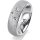Ring 14 Karat Weissgold 6.0 mm kreismatt 3 Brillanten G vs Gesamt 0,060ct