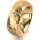 Ring 14 Karat Gelbgold 7.0 mm diamantmatt 1 Brillant G vs 0,025ct